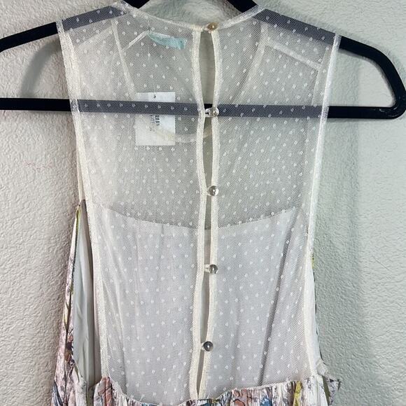 Kimchi Blue Sleeveless Mesh Floral Print Mini Dress - Picture 3 of 12